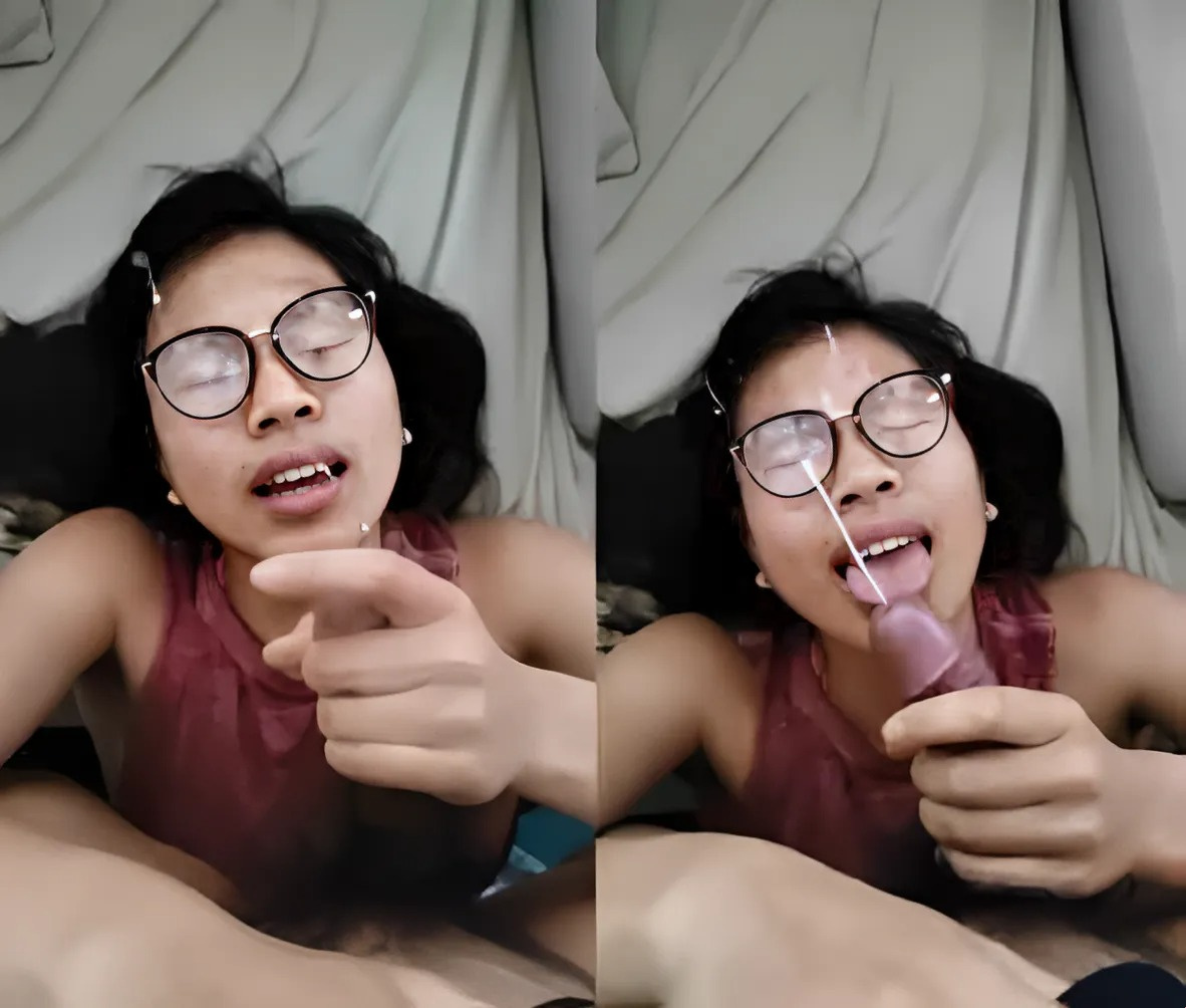 Em rau kính cận thích được bắn tinh lên mặt